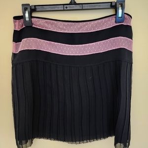 Betsy Johnson black and pink vintage skirt